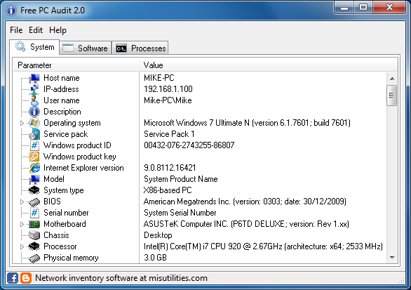 Descarga Free PC Audit