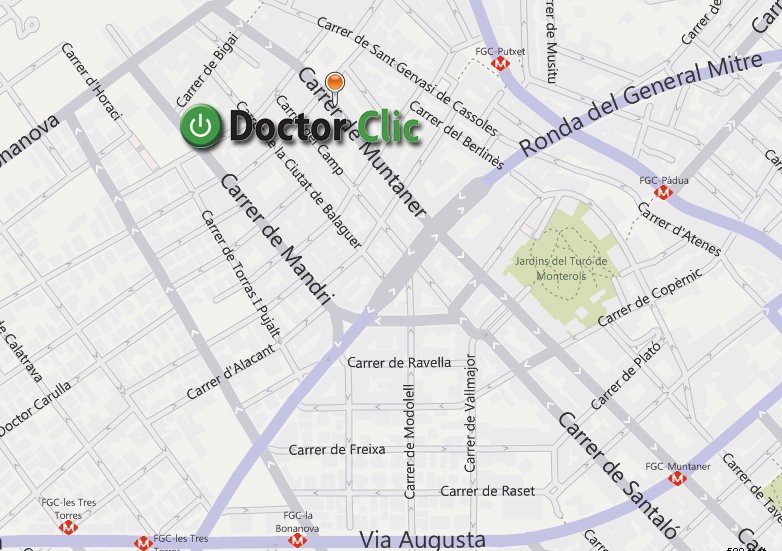 Mapa Doctor Clic Muntaner