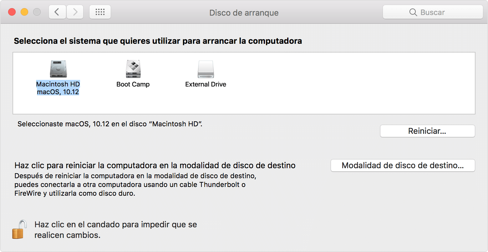 ¿Cómo seleccionar un disco de arranque distinto en Mac?