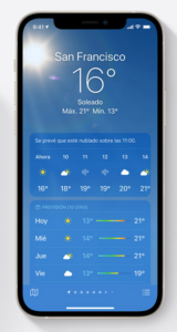 Tiempo IOS 15