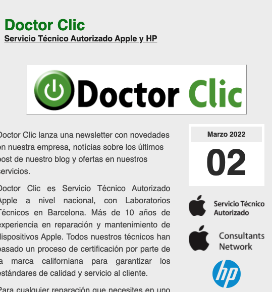 Newsletter Doctor Clic Marzo 2022