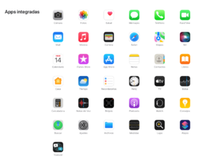 Apps integradas Apple
