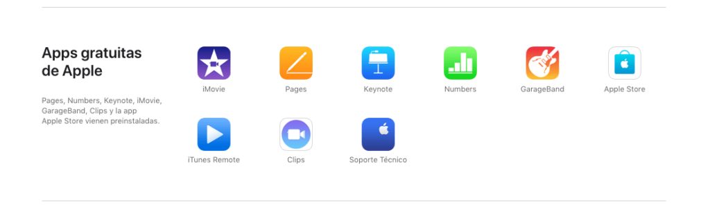 Apps integradas Apple2